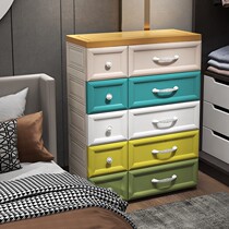 Large capacity storage cabinet drawer type locker living room childrens toy snack box European multi-storey bedside table