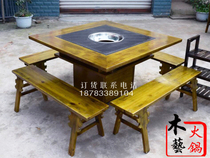 Factory custom made old antique carved marble hot pot table and chair hot pot square table marble eight fairy table and chair 1