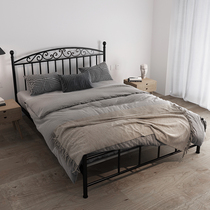 1869 Wrought iron bed Nordic Simple Modern Single bed 1 2 1 5 Double bed 1 8 Princess Metal bed W002