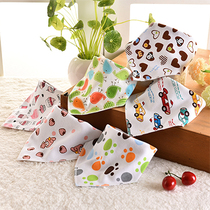 Baby saliva towel baby triangular towel spat towel spring summer Childrens round mouth by button headscarf