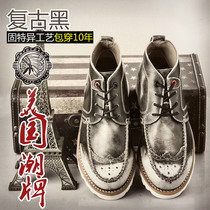 Flaw out of the clear Malo Donka Goodyear Crafts European and American mens boots Bull Leather Overalls Boots Man Short Boots Martin boots