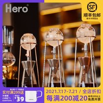 Snowon preferred household mini ice drip coffee pot Cold brew hand-brewed ice brew coffee drip filter pot High borosilicate glass