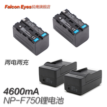 Ruiying 4600mA lithium battery LED photography light camera light lithium battery NP-F750A two electric two charging