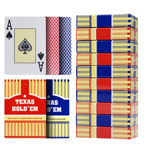 Durable frosted non-slip waterproof small print plastic pvc wide card poker big word Texas Holdem special card 10 pay