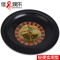 Activity 10 inch plastic Russian turntable wheel set with non-woven tablecloth chip target plastic chip beads