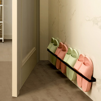 Bathroom slipper rack punch-free wall-mounted toilet shoe rack storage artifact Stainless steel toilet wall shelf