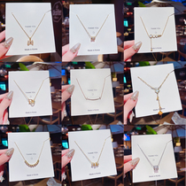 True gold electroplating titanium steel necklace 2021 new female does not fade light luxury minority summer choker design sense