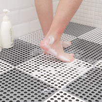 Bathroom non-slip mat splicing bath household toilet thickened hollow water partition PVC plastic shower room mat