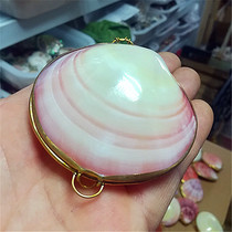 Natural conch shell jewelry box bag gold edge jewelry box shell inlaid storage box ring box creative gift