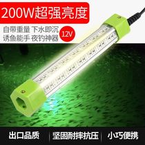 12V underwater lure light 100W yellow green fish fishing fishing fishing light Raft fishing light night fishing squid