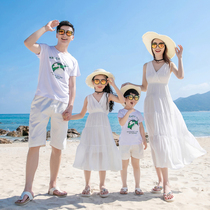 Pro-submount summer clothing 2022 new family of three seaside holiday sandy beach nepotism Femininity Snowspun Dress