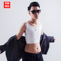 OCTWOS handsome t corset underwear women les no bandage adhesive hook flat chest breathable corset chest short big chest small underwear
