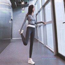 Nice yoga clothes women suit high-end temperament running fast drying thin autumn long sleeve gym clothes two-piece set