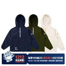 mmlabcrew autumn winter sports casual beige blue loose zipper hooded jacket windbreaker coat