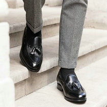 Loafer Loafer Shoes mens Shoes British real leather Shoes tassel casual Korean men lazy foot foot Shoes