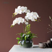 Roman mom PU handle emulation butterfly Lan potted suit upscale fake flower living room store Xuanguan to put flowers