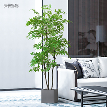 Roman mother simulation plant Nantian bamboo potted bionic green plant bonsai fake tree living room sofa home decoration