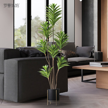 Roman mother simulation green plant Lily bamboo potted plant wagi wind green plant bonsai interior decoration Nordic floor ornaments