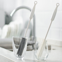 Japanese kitchen silicone cup brush lengthy no dead corner cleaning tea cup thermos cup household bottle brush cleaning brush artifact
