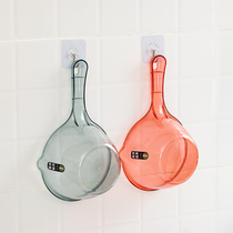 Japanese household water spoon Kitchen scoop plastic deepened long handle wall hanging water scoop
