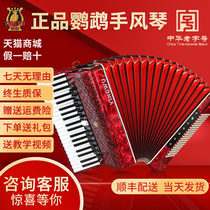  Parrot accordion exam performance Beginner accordion 60 96 120 bass three or four rows of spring accordion