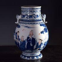 Jingdezhen ceramics handmade blue and white porcelain vases Chinese home countertops ornaments living room bog decoration