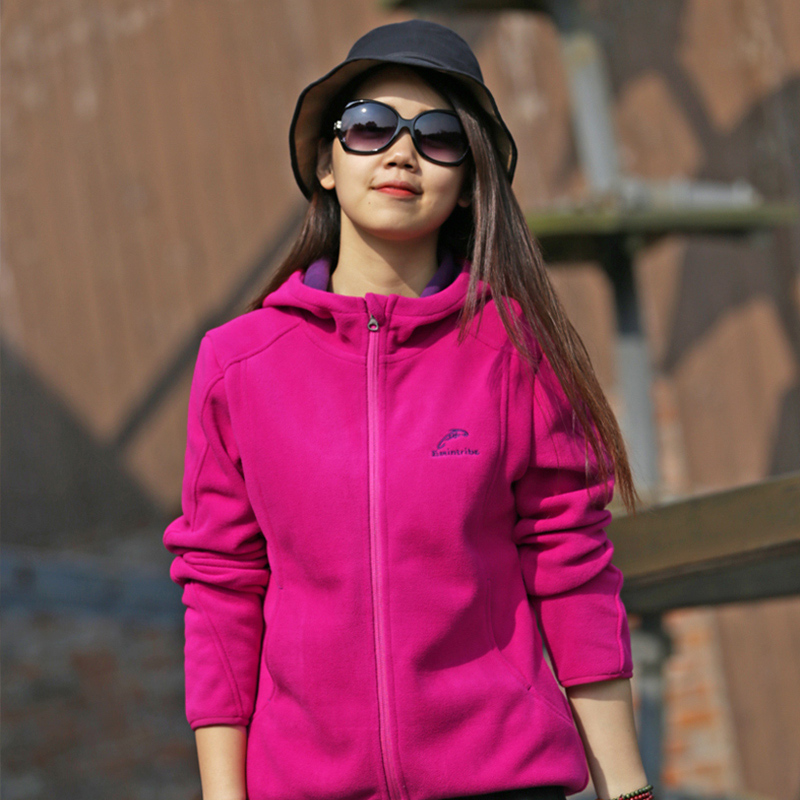 Women's outdoor cashmere jacket with cap, velvet cap, jacket with thick cardigan, sweater, women's double-faced velvet man