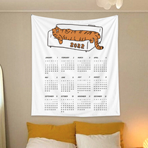 Year of the Tiger 22 year calendar background hanging cloth ins bedroom wall decoration Net Red Room bedside wall tapestry