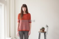Striped tee Striped fresh tee A No Chinese braided illustration text description drawing