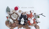 3in1 squirrel cat lion 3 dolls Ano Chinese weaving graphic text description drawing