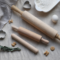 Wood memory rolling pin beech wood made of solid wood dough stick and noodle stick dumpling roller baking kitchenware size