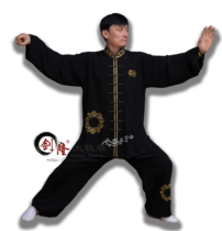 1623 Lotus fire Jianlong original design custom Tai Chi suit mens high-end embroidery embroidery