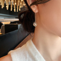 Korean ear line female long tassel earrings 2021 new trend net red stud earrings sterling silver silver needle earrings temperament earrings