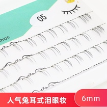 Segmented lower eyelash 05 false eyelash transparent stem natural air blogger net red recommended shiny big eye makeup