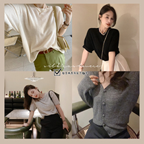Pumpkin Valley ultra-fine silk cashmere series ~ blouses woman 2022 spring round collar display slim Concorder-knitted sweatshirt Z1064