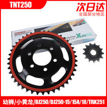 Suitable for small yellow dragon BJ250-15 Cubs 250 TRK251 silent set of chain teeth disc sprocket and oil seal chain