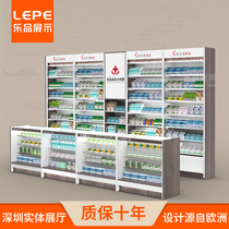 Lepin single and double-sided pharmacy shelf display rack Pharmacy drug display glass container Over-the-counter Western medicine counter