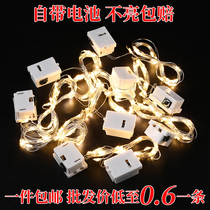 1 m led brass wire bouquet light string cake decoration small festoons lamp string flashing lights full of stars Birthday Stars