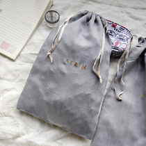 Foreign trade high-end leather shoes bag dust bag fine velvet soft cotton leather goods anti-wear storage bag underwear drawstring