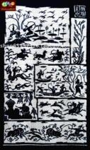 Batik curtain Guizhou Miao batik Batik painting decoration wall hanging tablecloth hunting 140 * 90CM