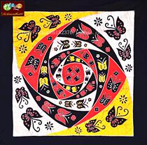Special batik tablecloth Miao batik batik painting wall-mounted tablecloth square tablecloth spiral dance Butterfly 115*115
