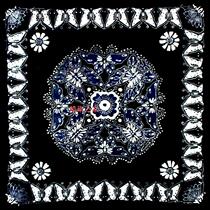 Batik tablecloth Guizhou Miao batik Batik painting decoration wall hanging small tablecloth 93*93