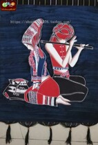 Batik double-layer painting Guizhou Miao characteristic batik wall-mounted gift decoration decoration Piper 86*66