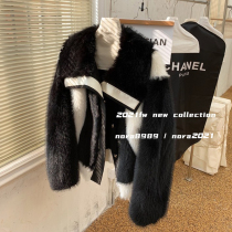 NORA fur fur one imitation fur jacket female temperament socialite environmental protection hair hair 2021 Winter new short thick