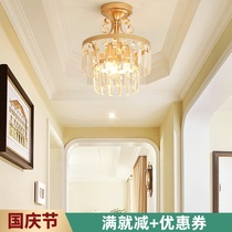 American country crystal ceiling light entrance hall entrance corridor corridor balcony balcony Nordic light luxury small Crystal Light