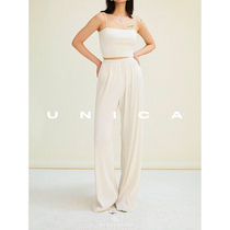 UNICA 7 color in store B defeated _ Korean imported organ pleats in a style comfortable naked feeling air pants wide leg
