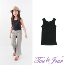  Toulejour mens and womens childrens clothing Childrens treasure thin high-quality cotton stretch ribbed vest horse clip outside summer