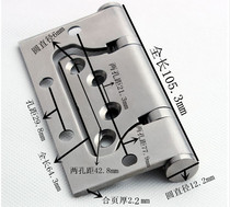 4 * 2 2 primary-secondary eccentric hinge mute free-notched bearing solid muffled stainless steel monolithic black hinge