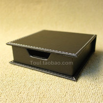 Note paper box leather desktop office storage supplies Notes Note Post Draft copy note note holder