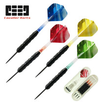 GOODARTS Knight Darts 3 Keels Dart Needle with Gradient Crystal Rod Red Yellow Blue and Green Colorful Dart Wings
